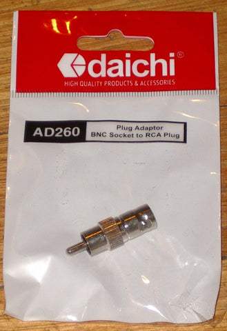Video Adaptor - RCA Plug to BNC Socket - Part # AD260