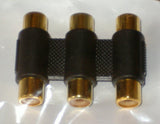 Audio Video Adaptor - 3 x RCA Sockets to 3 x RCA Sockets - Part # AD35
