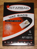 Wertheim 3030, XL180 Synthetic Compatible Vacuum Bags (Pkt 5) - Part # AF1001S