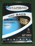 Black & Decker, Mistral BVC100 Vacuum Cleaner Bags - Part # AF1003