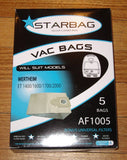 Wertheim ET1400 - ET2000 Compatible Vacuum Bags (Pkt 5). - Part # AF1005