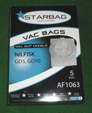 Nilfisk GD5, GD10 Compatible Backpack Vac Bags (Pkt 5) - Part # AF1063