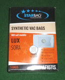 Lux Sora LFP-1 Compatible Synthetic Vac Bags (Pkt 5) - Part # AF1071S