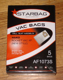 Synthetic Vacuum Cleaner Bags for Hako Rocket Vac XP (Pkt 5) - Part # AF1073S