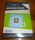 Zelmer V5000, V5500 Solaris Synthetic Antibacterial Vac Bags - Part # AF430AB