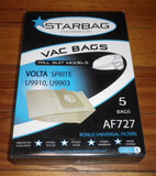 Volta Sprite 9901, 9903 Vacuum Cleaner Bags Part No. AF727