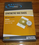 Sauber Compatible High Filtration Vacuum Cleaner Bags (Pkt 5) - Part No. AF933S
