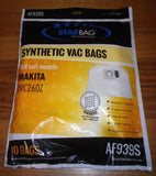 Makita DVC260Z Backpack Compatible Synthetic Vacuum Bags (Pkt10) - Part # AF939S