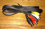 Audio Lead - 5 Pin DIN Plug to 4 X RCA Sockets - Part # AL672