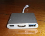 USB 3.1 Type C to HDMI, USB 3.0, USB-C Multiport Adaptor - Part # CA3108