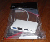 USB 3.1 Type C to HDMI, Ethernet, USB 3, USB-C Multiport Adaptor - Part # CA3109