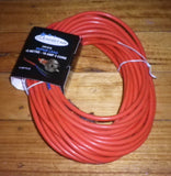 Round Orange 3Wire Vacuum Mains Power Cord & Plug 15mtr - Part # CR1510