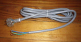Heavy Duty Mains Power Lead - Grey 3wire 3metre Mains Plug to Bare Wires - Part # CR310-3HD-GREY