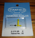 Tetrad No. 32 Compatible Turntable Stylus. - Soundring Part No. D375SR