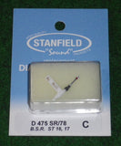 BSR ST16, ST17 Compatible Turntable Stylus. Stanfield Part No. D475SR/78