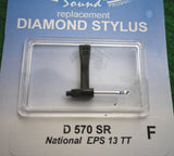 National Panasonic EPS13TT Compatible Turntable Stylus. - Part No. D570SR