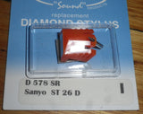Sanyo ST26D Compatible Turntable Stylus - Part # D578SR