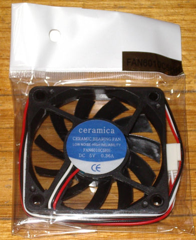 60mm X 10mm 5Volt Computer Case, Power Supply Cooling Fan - Part # FAN6010C5HH
