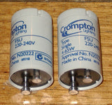 Crompton 4-65Watt Fluorescent Starters (Pkt 2) - Part # FS-U2
