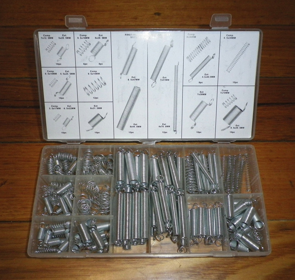 200 Piece Assorted Tension & Compression Spring Kit - Part # HP0638 ...
