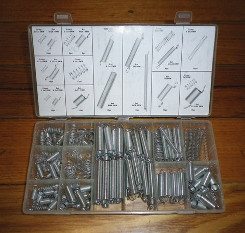 200 Piece Assorted Tension & Compression Spring Kit - Part # HP0638