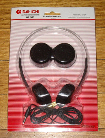 Budget Stereo Headphones with 1.5mtr Cord & 3.5mm/6.5mm Plugs - Part # HP500