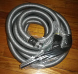 9Mtr Silver Ducted Vacuum Hose w 32mm Bent End Handle & Switch - Part # HS32-9S