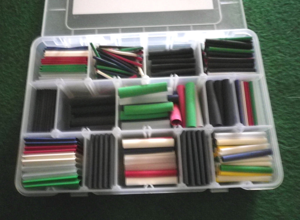 350 Piece Heatshrink Tubing Sleeve Kit - 1.5mm - 20mm Sizes - Part # H ...