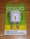 Korjo Australian to Europe Travel Plug Adaptor - Part # KA-EU