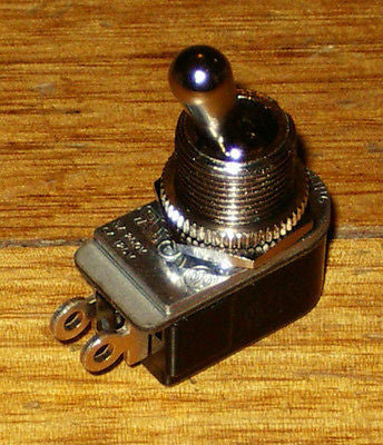Carling SPST Chrome Toggle Switch Fits Many Guitar Amplifiers - Part No. SWT110