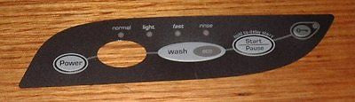 Fisher & Paykel Nautilus DW920 Black Front Control Panel Decal - Part # FP521802