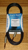 Amphenol 3metre Audio Cable 2 X 6.3mm Mono Phone Plugs - Part # LA2032