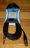 Amphenol 6metre Audio Cable 6.3mm Mono Phone Plug - XLR - Part # LA8016