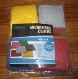 40cmm x 40cm MicroFibre Cloth Pack - Mixed Colours (Pkt 40) - Part # MFPK-MIX