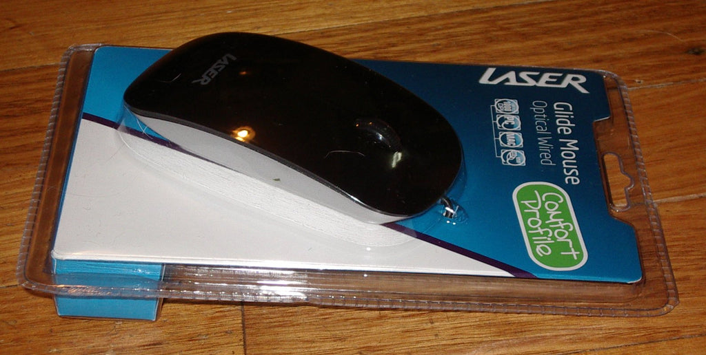 Glide Black 3 Button USB Optical Computer Mouse with Scroll - Part # M ...