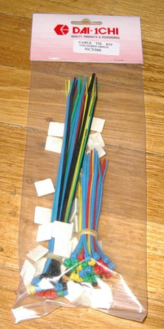 100 Assorted Multi-Coloured Handy Cable Ties - Part # NCT500