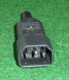 IEC 240VAC 10Amp Inline 3pin Male Socket - Part # PP4007N