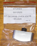 St George Silver Oven & Hotplate Control Knob - Part No. S51202S