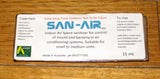 San-Air Air Conditioning Sanitizer 15ml Gel - Part # SF003