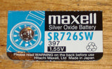 SR726SW Silver Oxide 1.55Volt Watch Battery