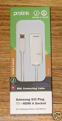 Prolink Quality MHL AV Lead - HDMI-A Socket to SIII Plug, 0.15mtr - Part # MP230