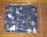 Blue Insulated 4.3mm Ring Crimp Terminals (Pkt 100) - Part # TM10082-100