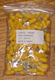 Yellow Insulated 4.3mm Ring Crimp Terminals (Pkt 100) - Part # TM10083-100
