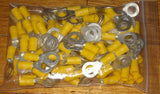 Yellow Insulated 8mm Ring Crimp Terminals (Pkt 100) - Part # TM10143-100