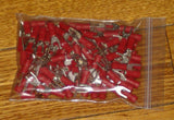 Red Insulated 3.7mm Fork Crimp Terminals (Pkt 100) - Part # TM11061-100