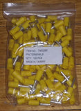Yellow Insulated 2.8mm Pin Crimp Terminals (Pkt 100) - Part # TM32280-100