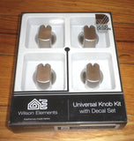 Handy Gas or Electric Stove Silver Control Knob Kit (Pkt 4) - Part No. UK-35S4