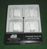 Handy Gas or Electric Stove White Control Knob Kit (Pkt 4) - Part No. UK-40W4