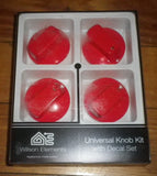 Handy Gas or Electric Stove Red Control Knob Kit (Pkt 4) - Part No. UK-55R4