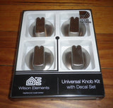 Handy Gas or Electric Stove Silver Control Knob Kit (Pkt 4) - Part No. UK-55S4